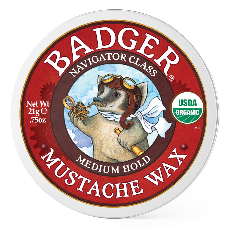 [Australia] - Navigator Class Man Care Man Mustache Wax Badger .75 oz Tin by Badger 