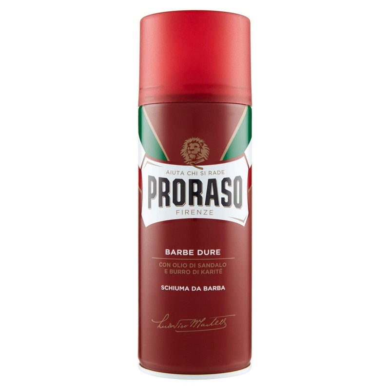 [Australia] - Proraso Red Barbe Dure shaving foam, pack of 1 (1 x 400 ml) 