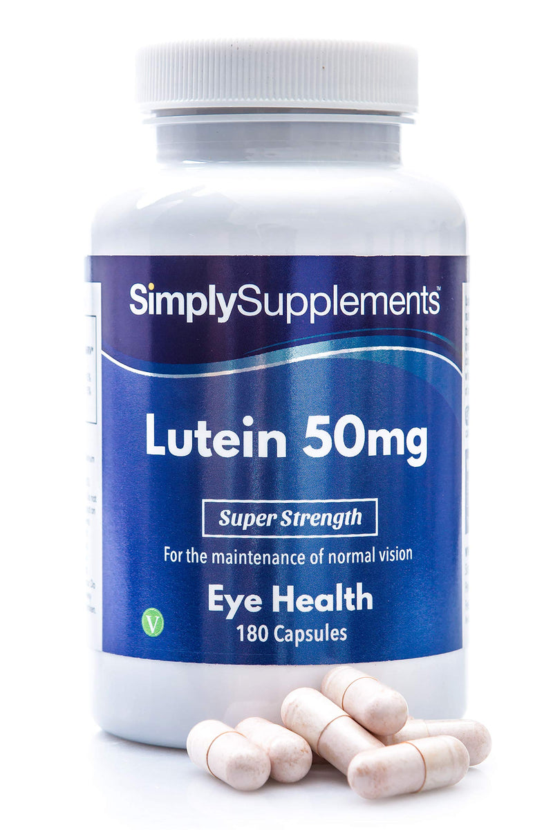 [Australia] - Lutein 50mg - 180 capsules - Suitable for vegans - Supply for up to 6 months - SimplySupplements 