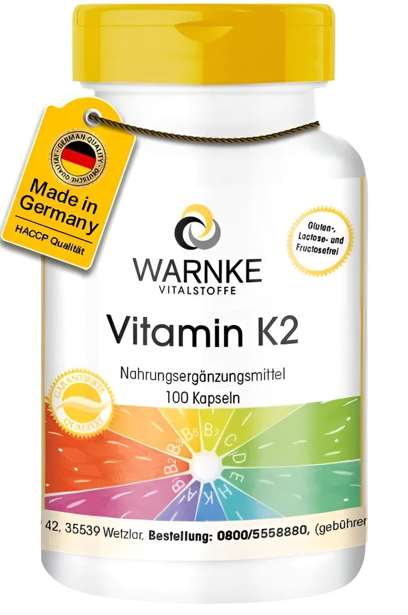 [Australia] - Warnke Health Products Vitamin K2 (100 capsules), pack of 1 (1 x 32 g) 