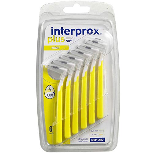 [Australia] - 3x Interprox plus interdental brushes yellow mini pack of 6 (3x pack of 6) 