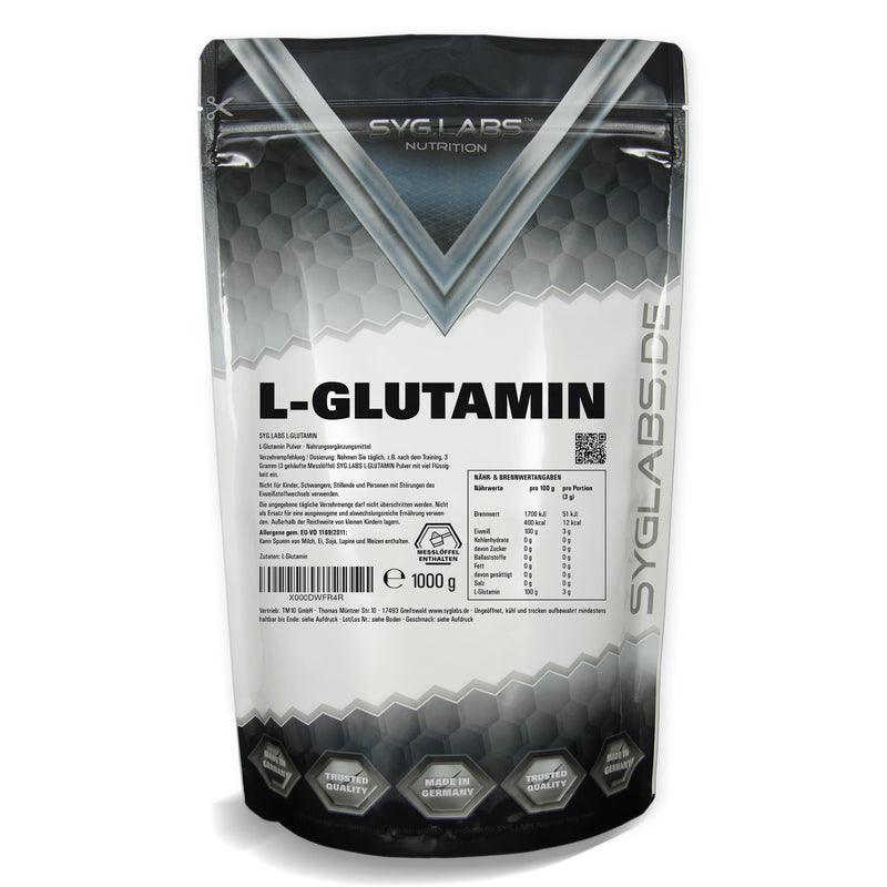 [Australia] - L-Glutamine powder 100% pure - 1000g amino acid glutamine - 1kg - without additives - vegan - with measuring spoon - glutamine 1kg (pack of 1) 