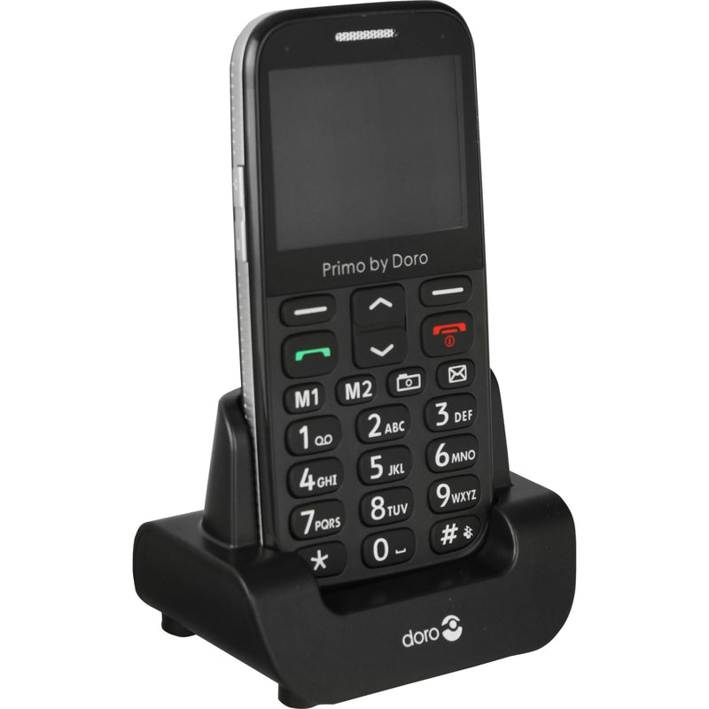 [Australia] - Primo 366 by Doro large button cell phone with table charging station black single 
