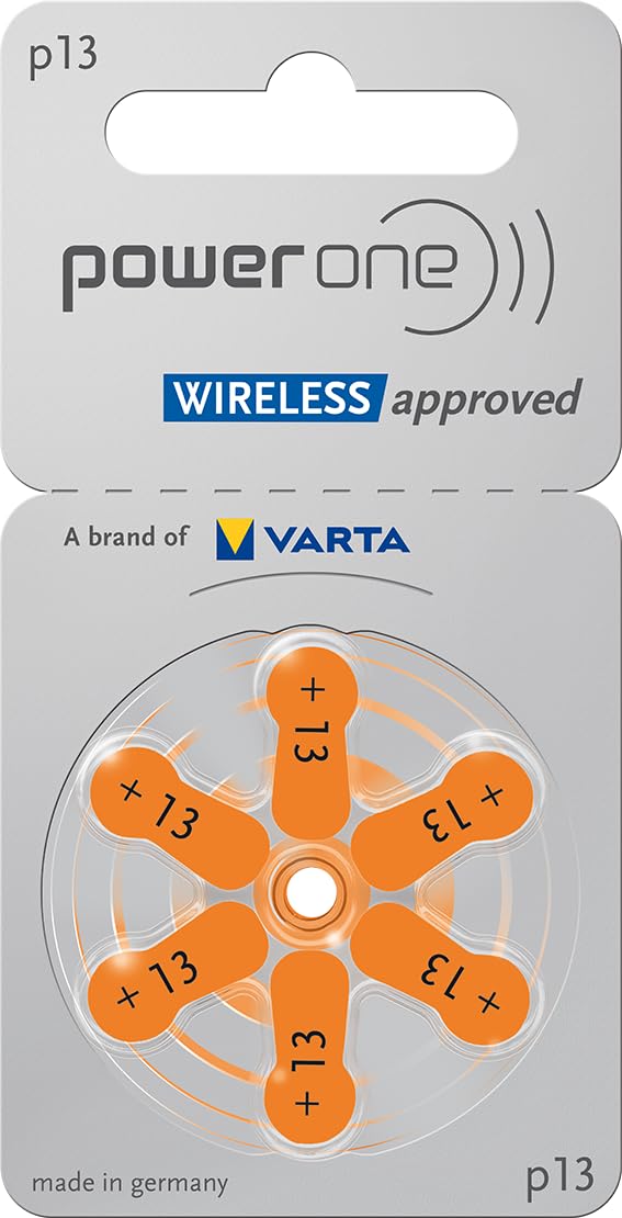 [Australia] - Powerone hearing aid batteries type 10 13 312 675 (60x type 13 orange) Unique 