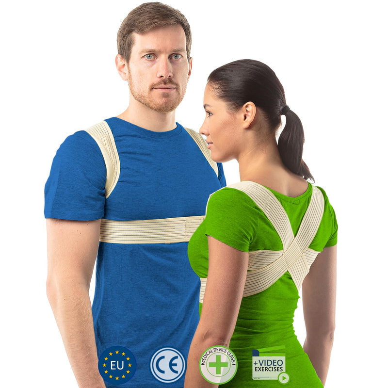 [Australia] - aHeal Back Support Belt & Back Straightener Men and Women - Posture Correction Back, Shoulder Strap Posture Correction, Back Support, Straight Back, Relief from Back Pain - Size 3 Skin Size 3: 90-99 CM 