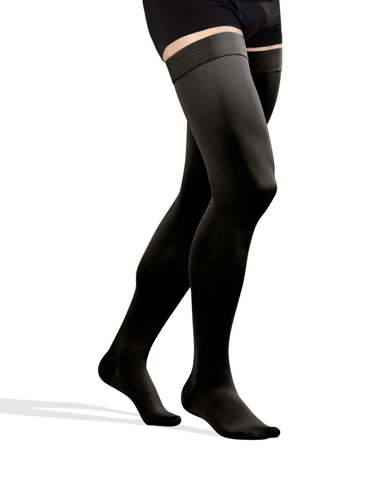 [Australia] - TONUS ELAST 23-32 mmHg AG compression stockings with silicone band, with closed toe, medical class II, KKL 2 support stockings with toe for men and women (XL (170-182 cm), black) XL (170-182 cm) 