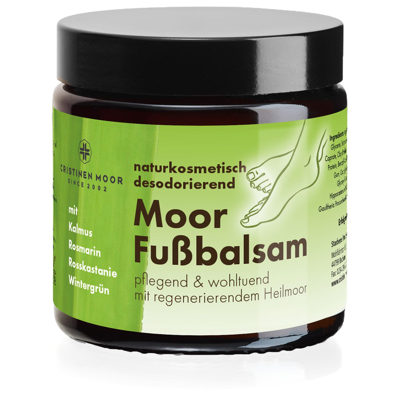 [Australia] - CristinenMoor Moor foot balm with natural moor for daily foot care against foot odor, foot cream for athlete's foot, natural cosmetic foot care cream rich in shea butter for very dry foot skin 