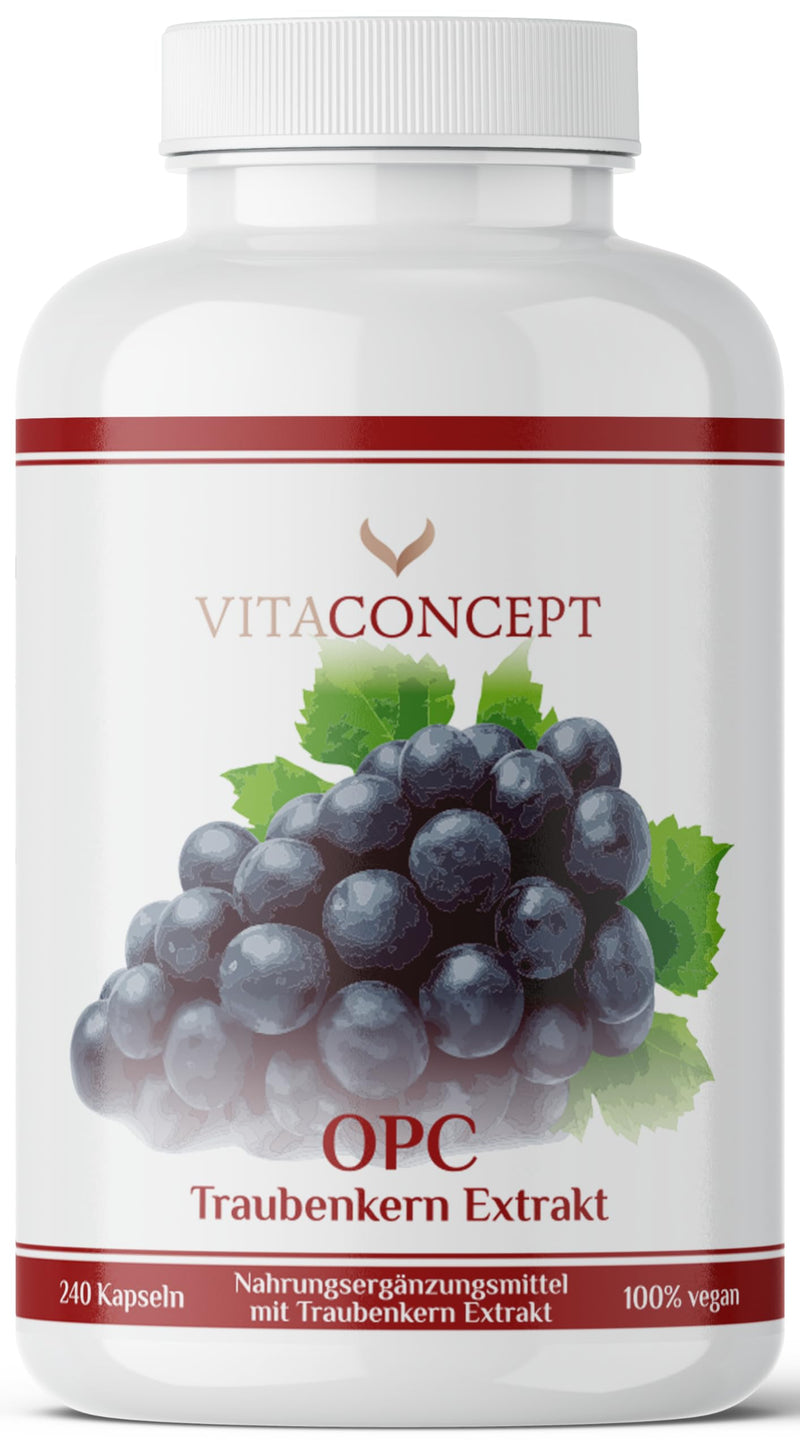 [Australia] - Vitaconcept I OPC grape seed extract I 240 high-dose capsules I 95% pure OPC from French grapes I vegan I laboratory tested 