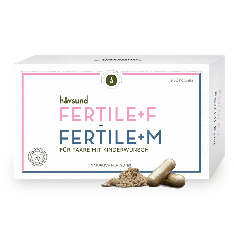 [Australia] - håvsund FERTILE+DUO fertility complex for couples (30 capsules each) • Fertility vitamins for women & men • 1x FERTILE+F for women + 1x FERTILE+M for men • Set for him & her 