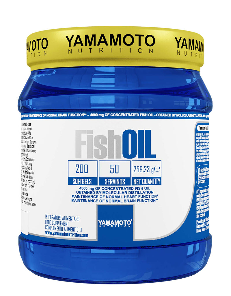 [Australia] - YAMAMOTO Nutrition, fish oil - molecular distillation in 200 soft capsules, dietary supplement with Omega 3 EPA and DHA from fish oil, gluten and lactose free, 116.5 g 259.23 g (pack of 1) 