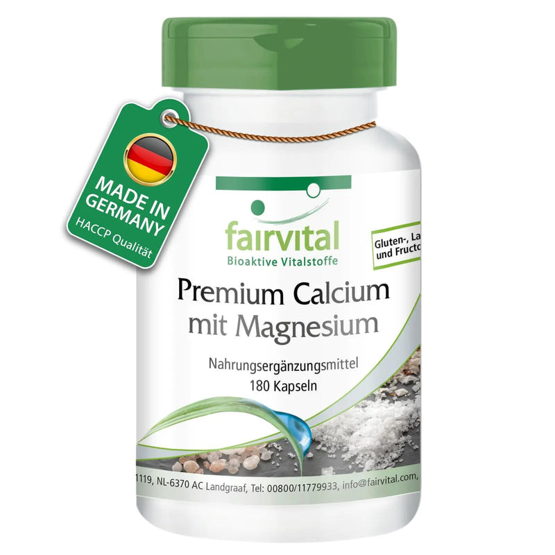 [Australia] - Fairvital | Premium calcium magnesium capsules - 180 capsules - for 3 months - HIGH DOSE - with oyster shell powder 