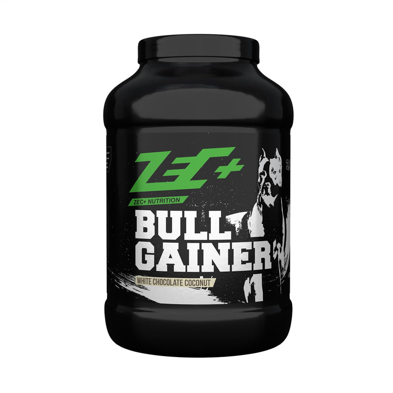 [Australia] - Zec+ Nutrition Bullgainer - 3500 g, White Chocolate flavor │ Protein powder with vitamins, amino acids and carbohydrates for mass building, Made in Germany White Chocolate Coconut 