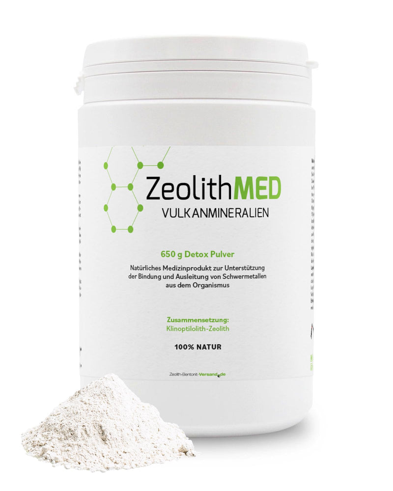 [Australia] - Zeolite MED detox powder 650g, medical product, pharmacy quality, comparison winner, intestinal cleansing, detoxification of heavy metals, detoxification treatment, volcanic minerals, healing clay, intestinal cleansing 