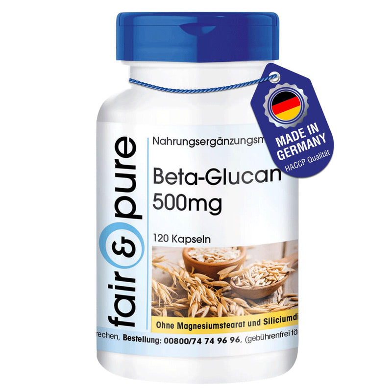 [Australia] - Fair & Pure® - Beta-glucan capsules 500 mg from oats - 120 capsules - vegan - natural - without magnesium stearate 