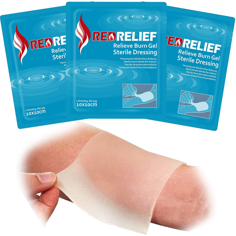 [Australia] - RedRelief Burning Wound Dressing 10 x 10 cm - Pack of 5 