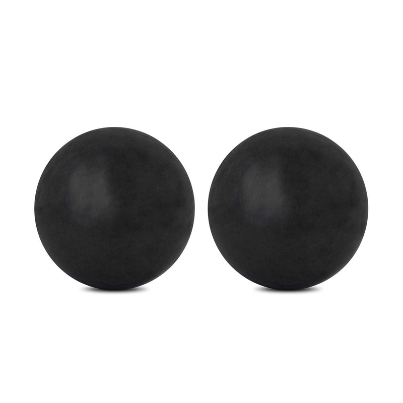 [Australia] - Heka Naturals Shungite Mineral Stones Polished Ball Set of 2 | Anti Stress Feng Shui Decoration - Natural Gemstones Spiritual Chakra Crystals Stones - Massage and Mediation (Polished Balls 5 cm) Polished Ball 5 cm 