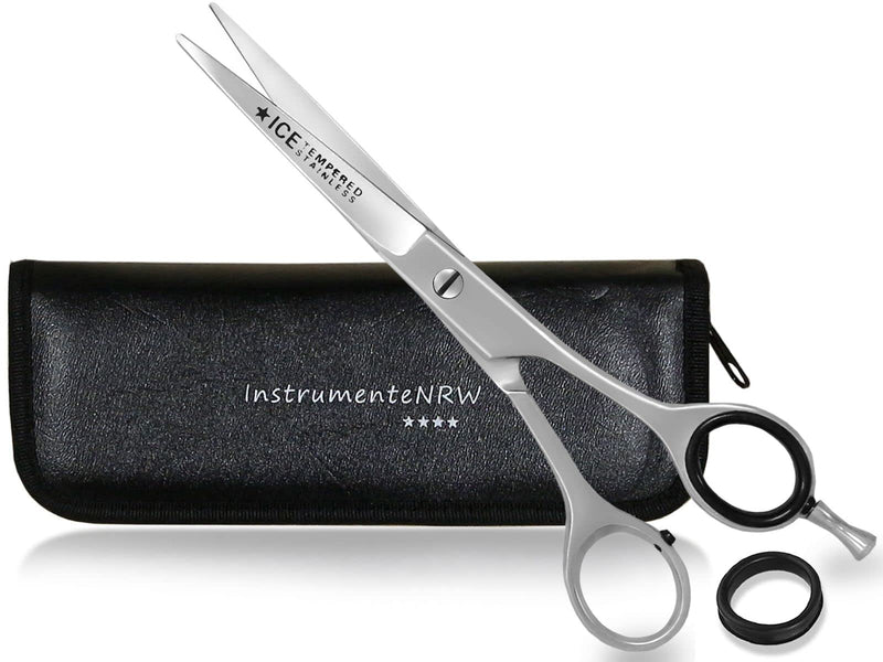 [Australia] - Premium hairdressing scissors hair scissors with micro-serration InstrumentsNRW or Solingen with storage case (No.4 = 6 inches 1 x micro-serrated) 15.24 cm (pack of 1) No.4 