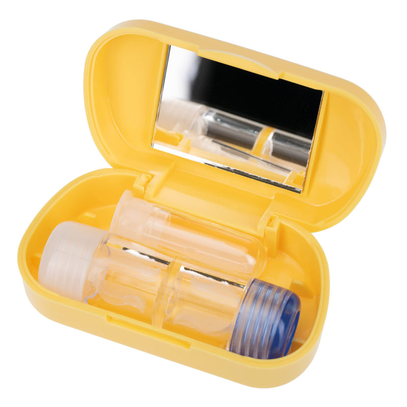 [Australia] - SPORTS WORLD VISION Travel Set Yellow RGP Hard Contact Lenses Mirror RGP Case and Contact Lens Sucker 