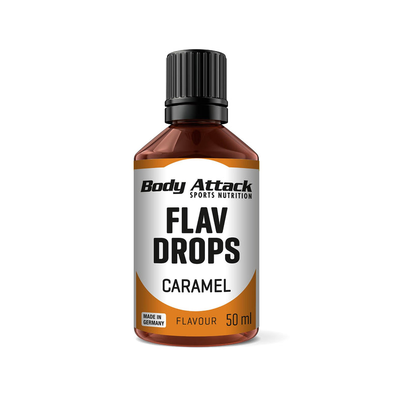 [Australia] - Body Attack Flavdrops sugar-free aroma drops vegan without aspartame caramel 50 ml 