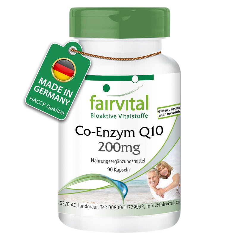 [Australia] - Fairvital | Coenzyme Q10 200mg - 90 capsules - HIGH DOSE - CoQ10 Ubiquinone capsules - VEGAN 