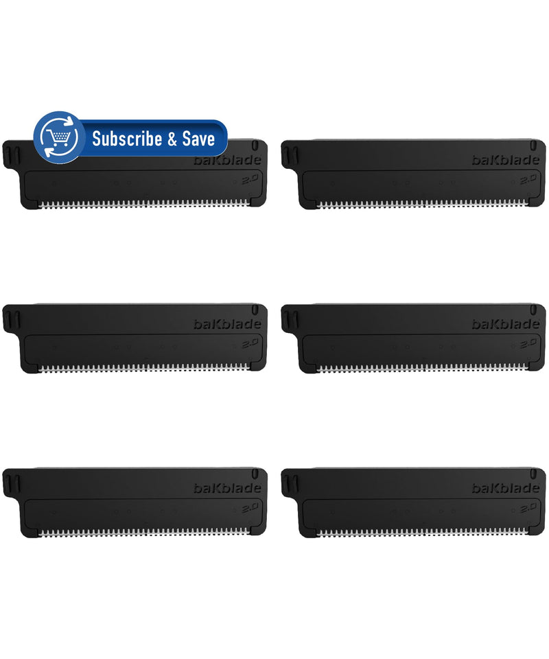 [Australia] - baKblade 2.0 - Replacement blades for 2.0 Elite razors - Dryglide technology (6 replacement blades included) 6 pieces (pack of 1) 