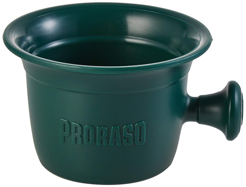[Australia] - Proraso Professional Shaving Mug, Shaving Bowl with Handle, 300ml Capacity, Traditional Soap Dish for Shaving Cream in Classic Green, Made in Italy 