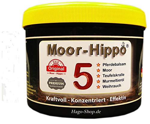 [Australia] - HAGO Moor-Hippo 5 - horse ointment with moor, devil's claw, marmot and frankincense oil - 500ml (5 in 1) - first cooling and then keeping warm 
