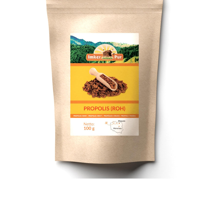 [Australia] - Propolis from ImkerPur, 100g, antibacterial, residue-free, directly from the apiary (raw propolis (in pieces)) 