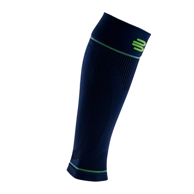 [Australia] - BAUERFEIND Calf Bandage Compression Sleeves Lower Leg, 1 Pair of Leg Warmers Unisex Navy Blue L Long 