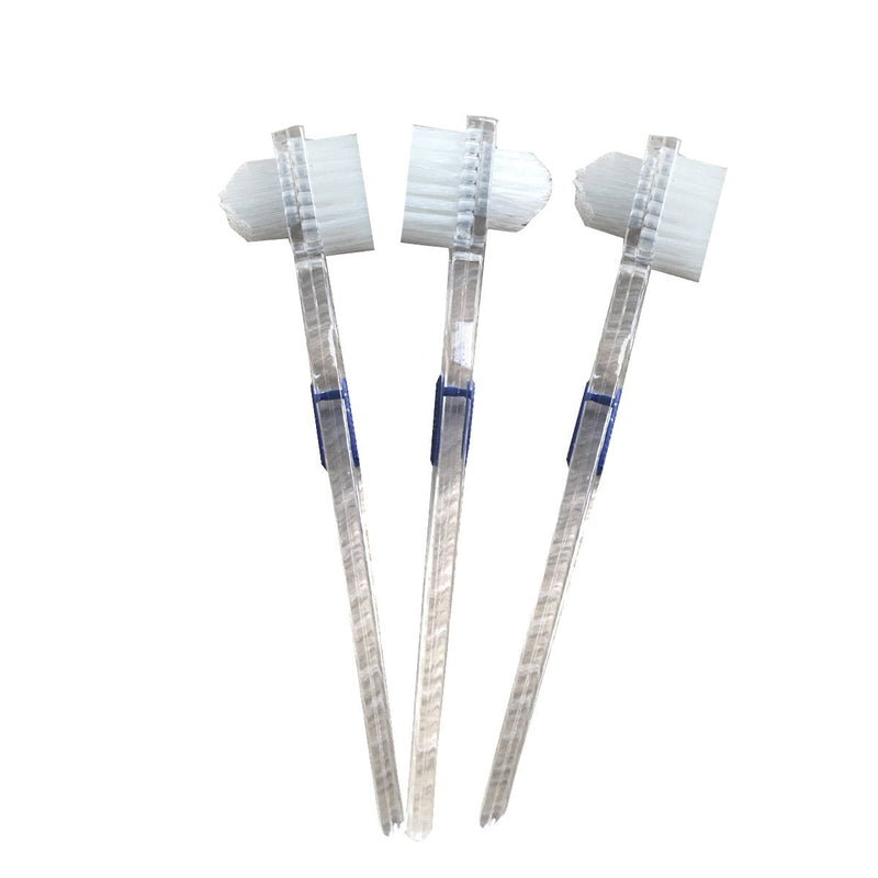 [Australia] - ULTNICE Clear Toothbrush for Dentures 3 Pack Double Sided Toothbrush 