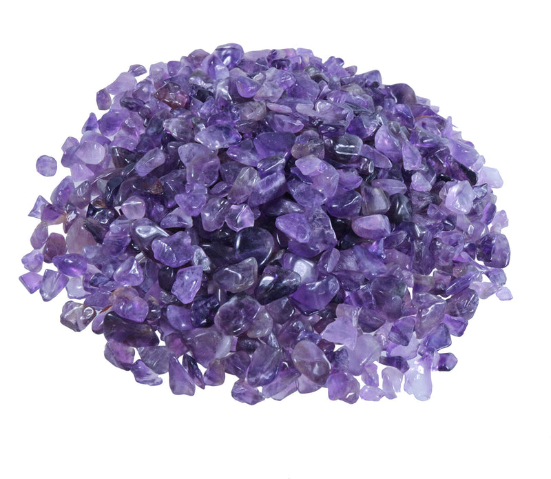 [Australia] - Amethyst mini tumbled stones | Gemstone chips 100 grams | 5mm diameter | Source of Life Plus 
