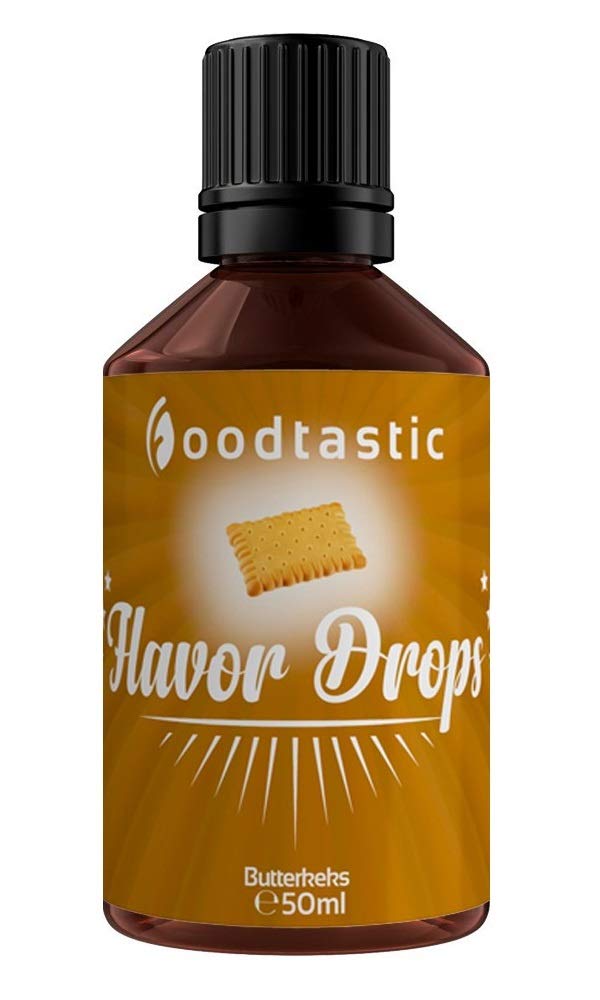 [Australia] - Foodtastic Flavor Drops Butter Biscuit 50ml | Flavdrops aroma drops | calorie-free sweetening I without sugar | Food Flavor Flavor Drops Flave Drops Flavor Drops 