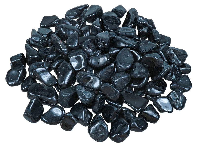 [Australia] - Black Tourmaline/Schörl Mini Tumbled Stones | 100 grams gemstone chips | 4-8mm diameter | Premium quality Lebensquelle Plus 