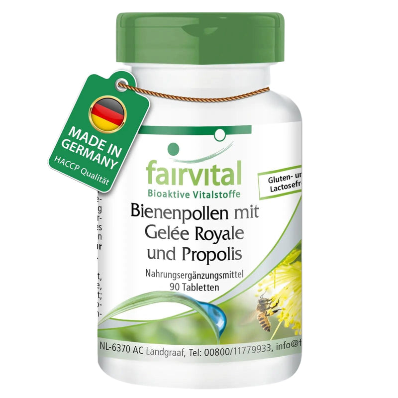 [Australia] - Fairvital | Bee pollen with royal jelly and propolis - 90 tablets - HIGH DOSE 
