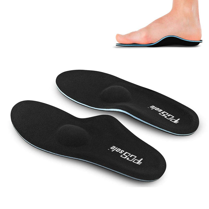 [Australia] - PCSsole Orthopedic insoles for flat feet, heel spurs, plantar fasciitis, shoe insoles for work shoes, sports, shoe insoles for women and men EU43-44 (28cm) black 