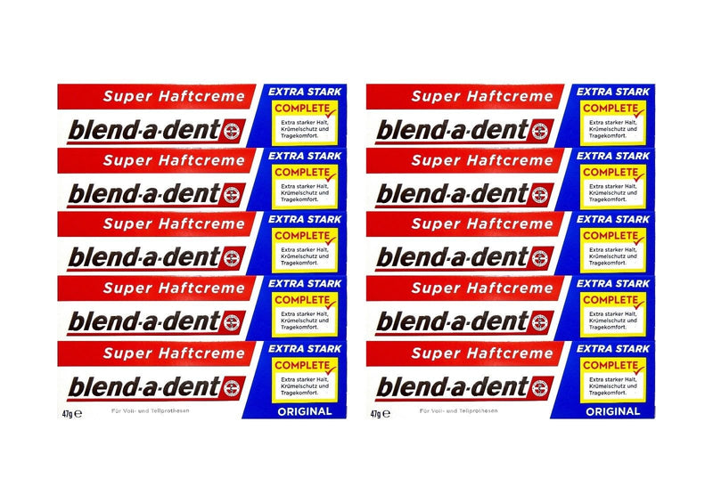 [Australia] - Blend-a-dent 10 x 47g blend-a-dent Original Super Adhesive Cream - Extra Strong - Complete 