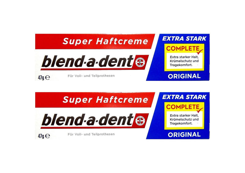 [Australia] - 2 x 47g blend-a-dent Original Super Adhesive Cream - Extra Strong - Complete 