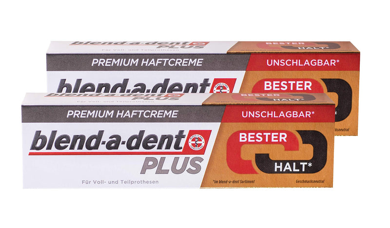 [Australia] - 2x 40g blend-a-dent PLUS premium adhesive cream - neutral in taste - Duokraft 
