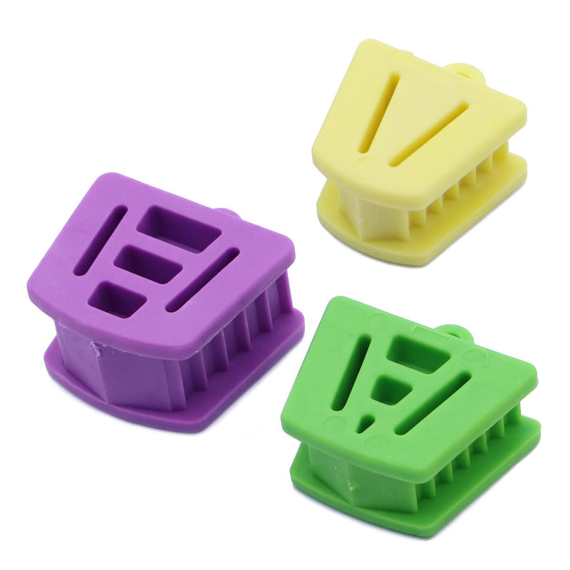 [Australia] - Rosenice Dental Mouth Rest Bite Block Internal Support Silicone Padded Mouth Opener Retractor Occlusion Pad Orthodontic Aids 3pcs 