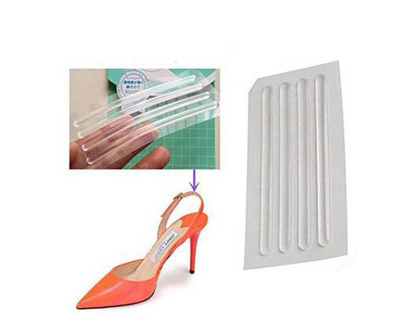 [Australia] - 6 Sheets (24PCS) Clear Silicone Thin Adhesive Tape Anti-wear Back foot sticker High Heel Shoes Cushion Care For Women Lady Girls 