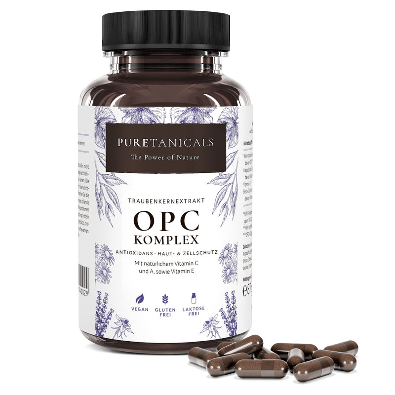 [Australia] - OPC grape seed extract capsules + natural vitamin C, A & E | Antioxidant complex, high dosage, laboratory tested | 530mg pure extract | Vegan grape extract without magnesium stearate 