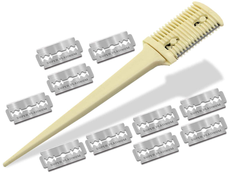 [Australia] - Thinning knife for thinning and cutting hair with 10 replacement blades 