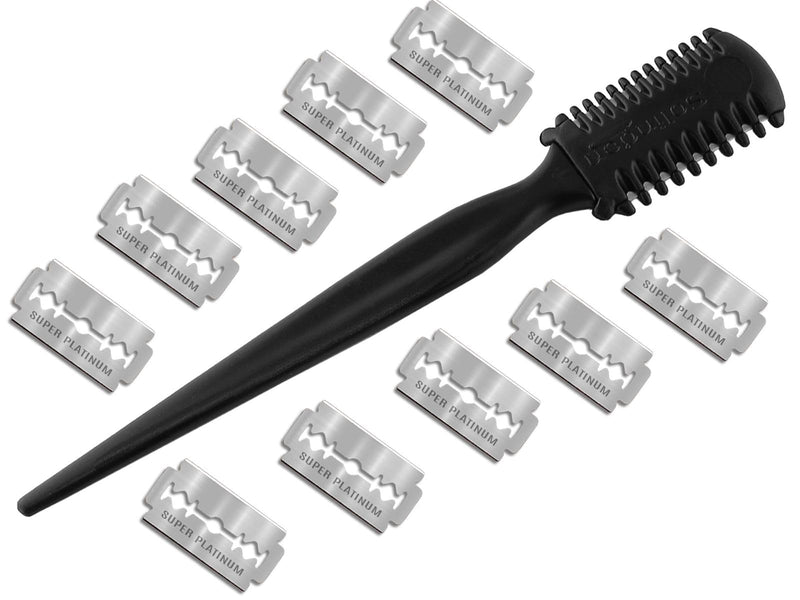 [Australia] - Thinning knife from Solingen for thinning and cutting hair MADE IN GERMANY with 10 replacement blades 