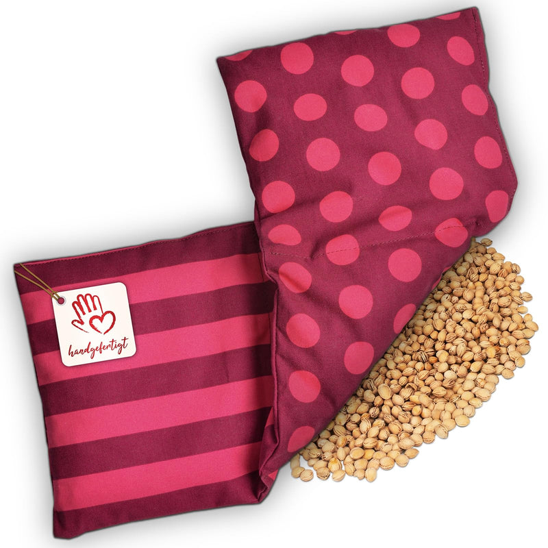 [Australia] - Navango® Cherry Stone Pillow Suitable for Microwave & Oven I Handmade | approx. 17 x 45cm I 3 chambers | OEKO-Tex cotton | Grain pillows for neck, back and shoulders 