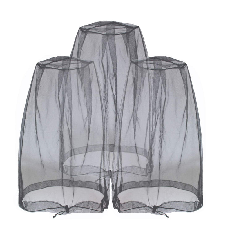 [Australia] - Anvin mosquito head nets against insects, insects, insects, insects, mosquitoes from all outdoor activities, works over most hats, comes with storage bags (3 pieces) black 