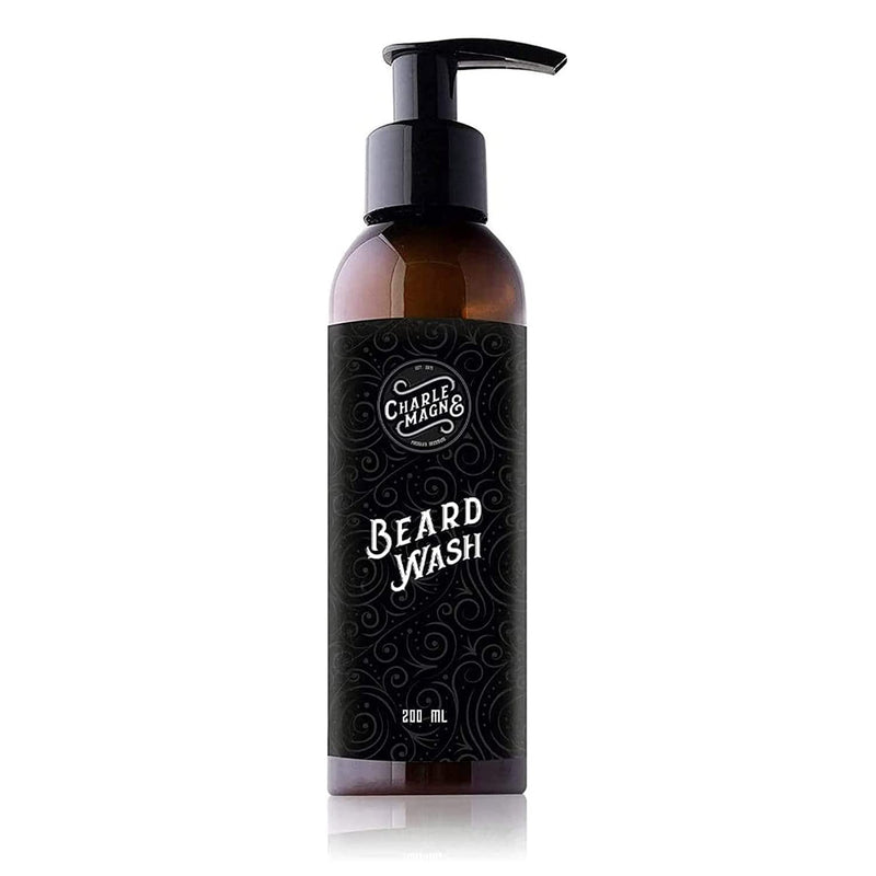 [Australia] - Charlemagne Beard Shampoo Men - 200 ml - Mild Beard Care for Dry Skin - Made in Germany - Fragrance Neutral - Beard Shampoo Men - Beard Soap - Beard Wash 200 ml (Pack of 1) 