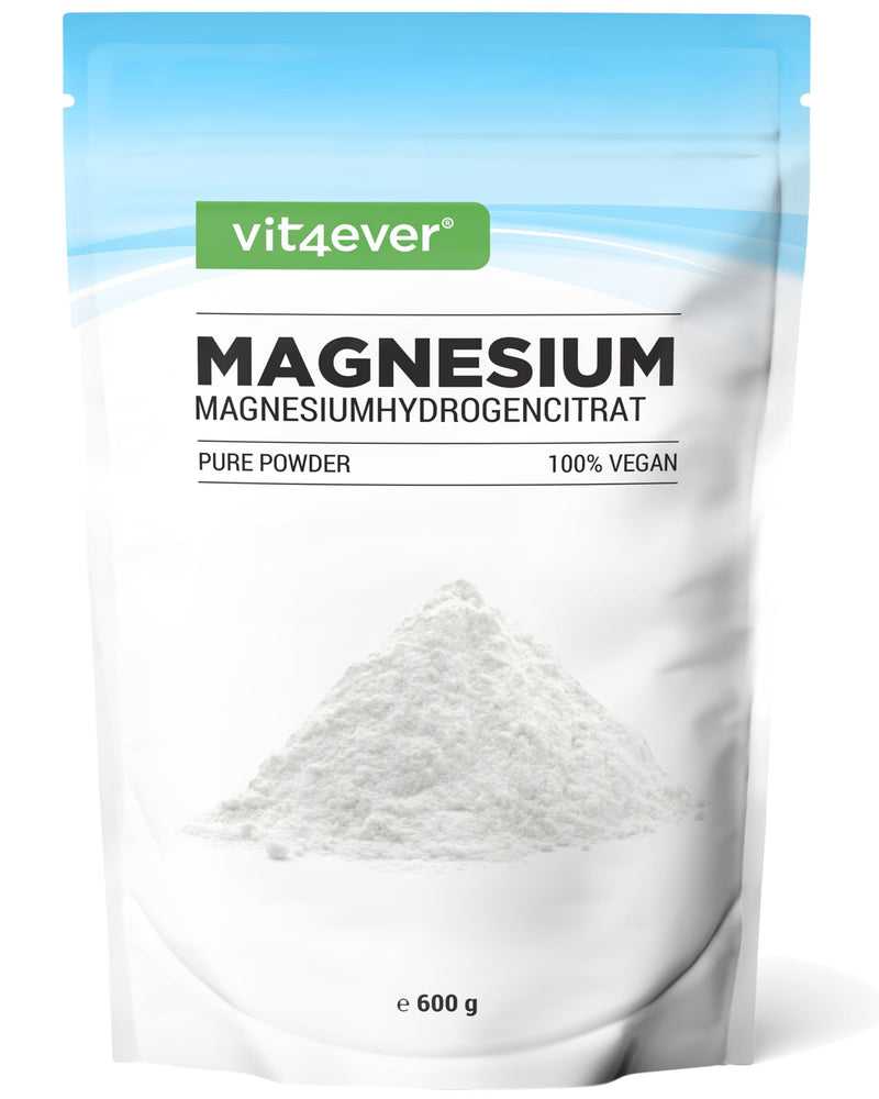 [Australia] - Magnesium Pure - 600 g powder (4.3 months supply) - Laboratory tested (active ingredient content & purity) - Pure powder without additives - Premium quality - Vegan 600 g (pack of 1) 