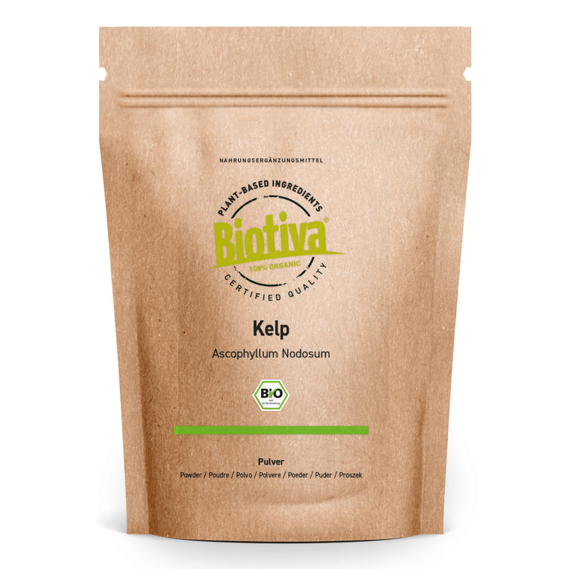 [Australia] - Kelp powder organic high dosage - 200g - natural iodine - kelp algae - bottled in Germany - 100% vegan - without fillers or release agents - Biotiva 