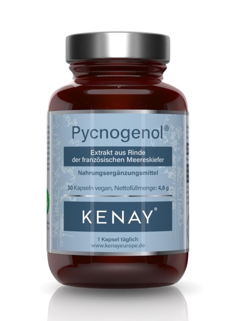 [Australia] - Pycnogenol extract from the bark of the French maritime pine -pinus pinaster-100mg per daily dose-vegetable capsule-vegan-without magnesium stearate-30 capsules vegan KENAY EUROPE 