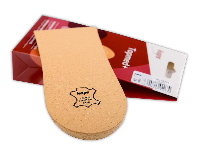 [Australia] - Heel raiser, heel raiser, heel cushion, orthopedic wedge, numerous widths and heights, leather cover, Topmed Plus from Kaps, 1 piece (height 10 mm / 0.4 inch - size M) M (10 mm) beige 